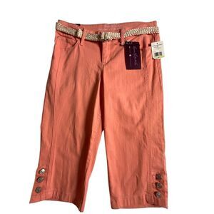 Gloria Vanderbilt 4P Skimmer Pants with Belt